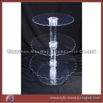 4 Tier Tube 3-5mm Lucite Plexiglass Cupcake Stand Holder